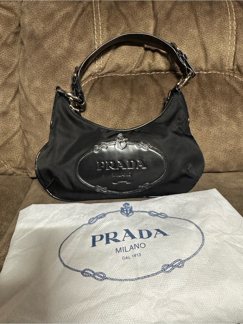 Prada Black Nylon Shoulder Bag